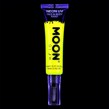 Maquillage Fluo avec Applicateur Pinceau - 15 ml - Jaune